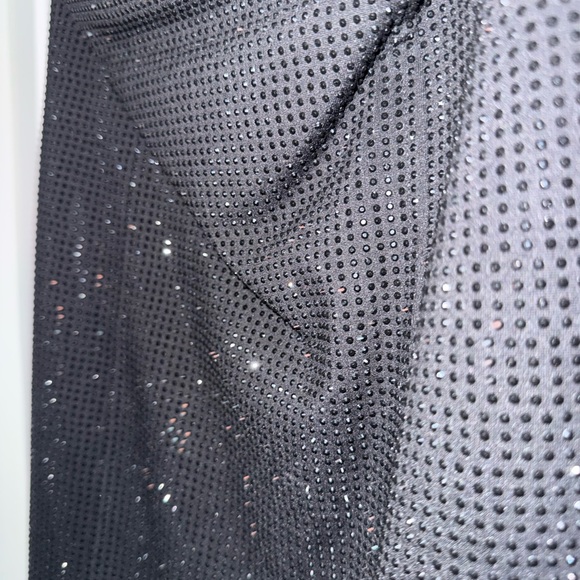 Simons Black Rhinestone Strapless Dress - Picture 2 of 5